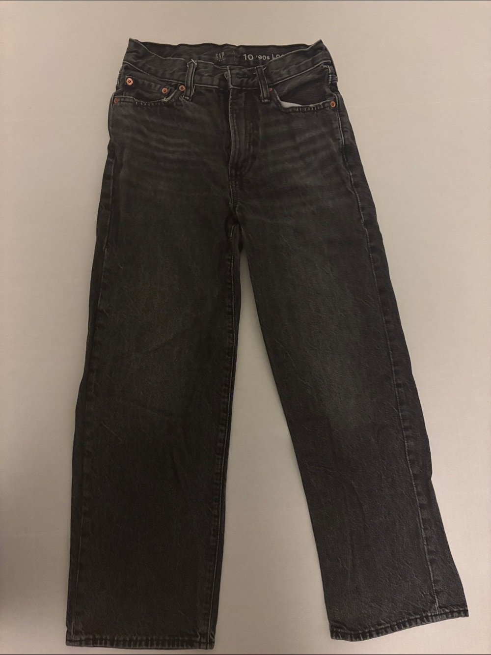 Gap Teen ’90s Loose Jeans Size 10 Black Wash 100% Cotton